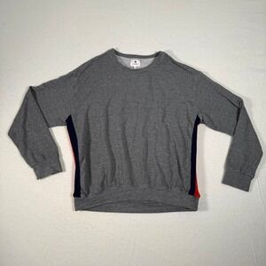 Sundry Gray Sweatshirt Size M Colorblock Stripe‎ Crewneck Pullover Top Classic